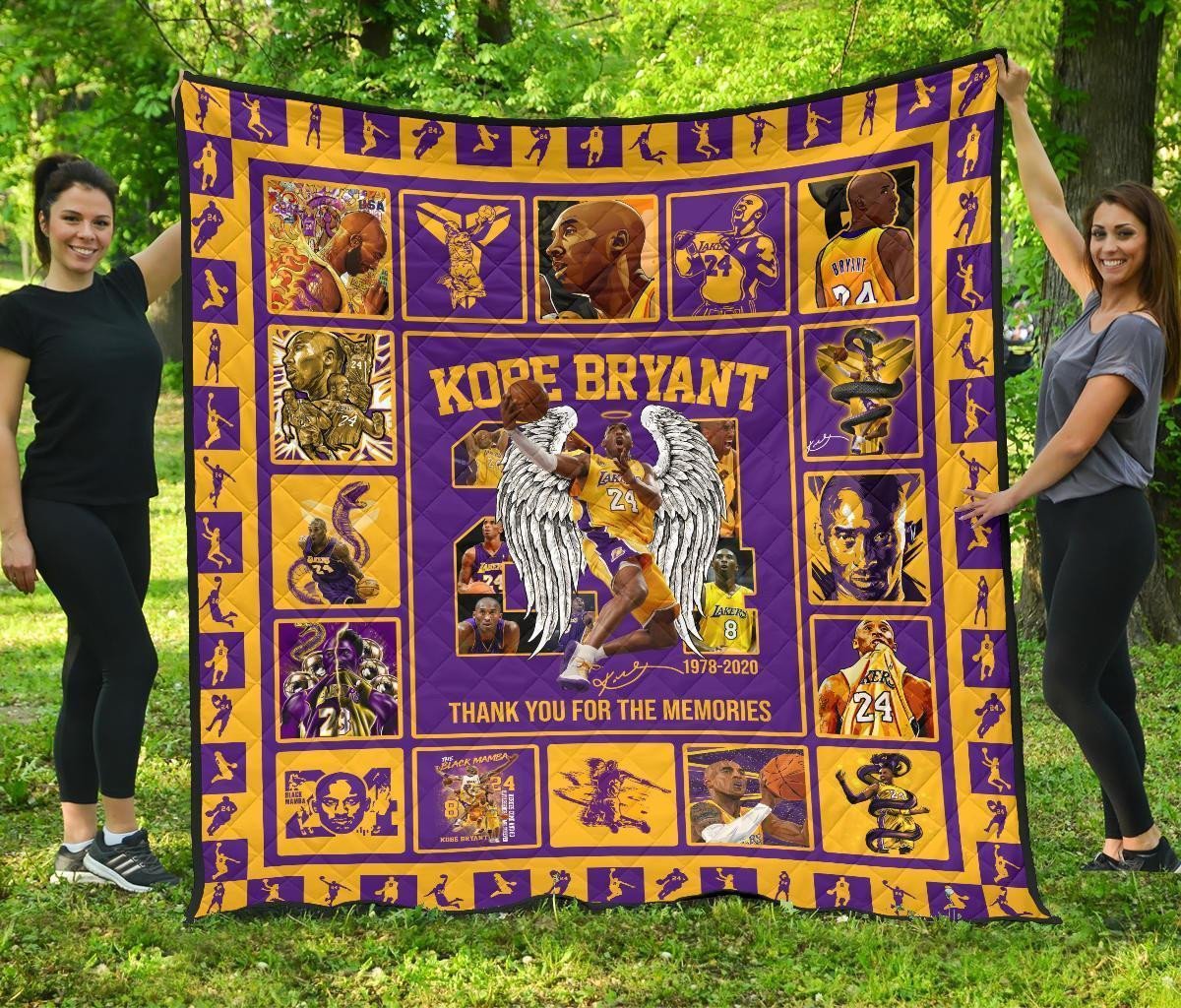 Kobe Bryant Quilt Blanket Legend Never Die Memorial Fan Gift