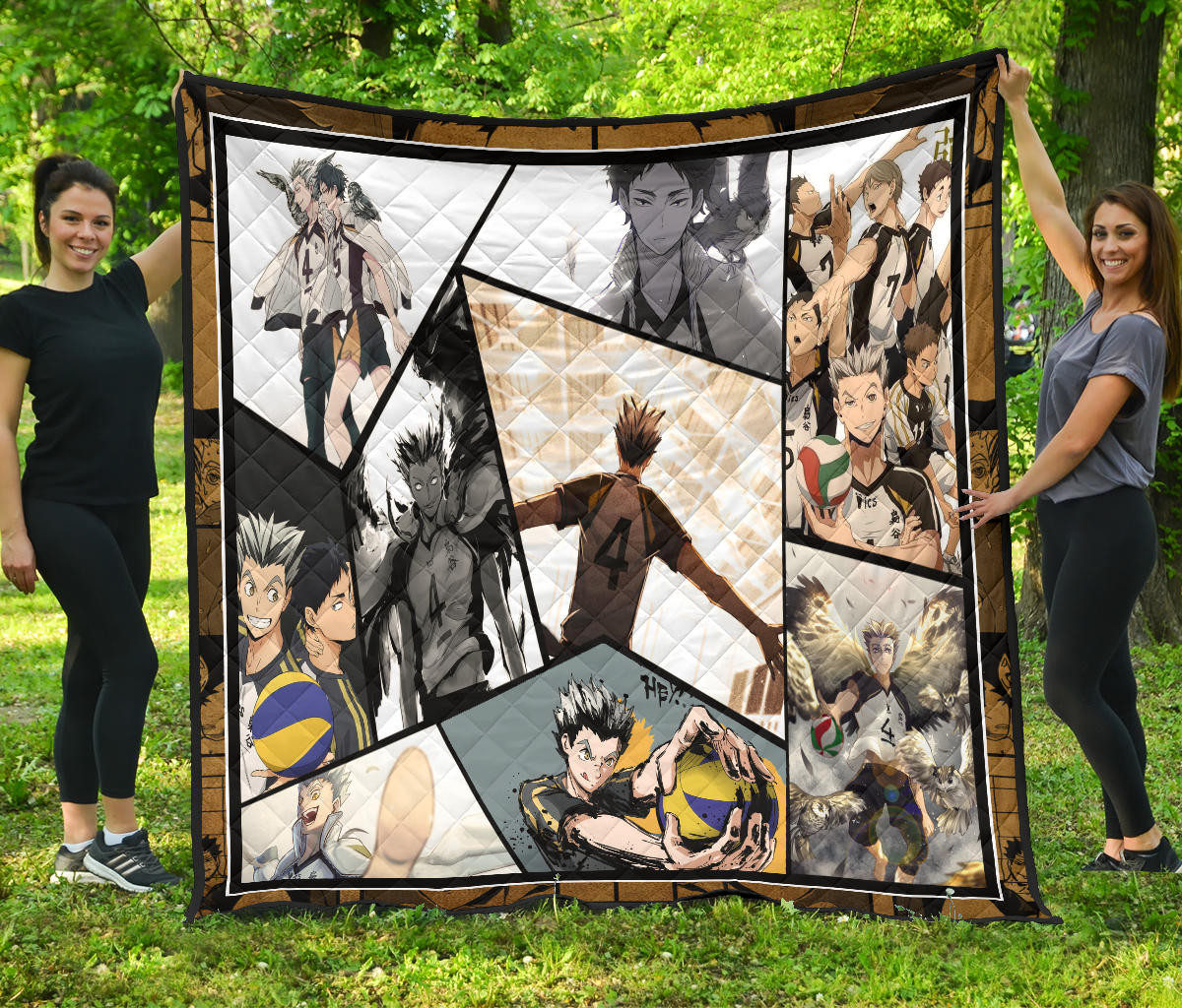 Kotaro Bokuto Haikyuu Premium Quilt Blanket Anime Home Decor Custom For Fans