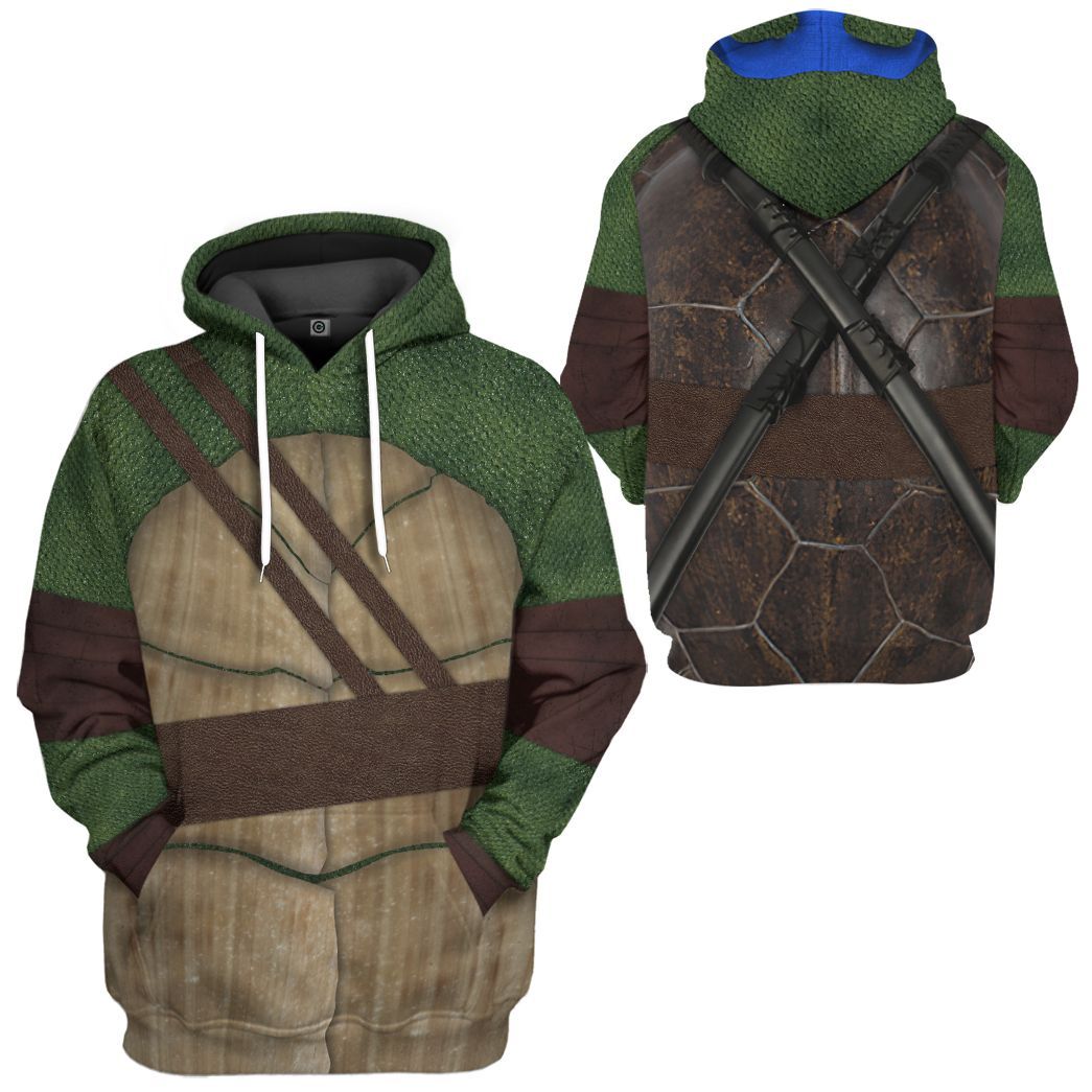 Leonardo TMNT Leo Cosplay v2 All Over Print T-Shirt Hoodie Apparel