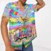 Lets Riding On Magic Hippie Bus Custom Short Sleeve Shirt Qrkad