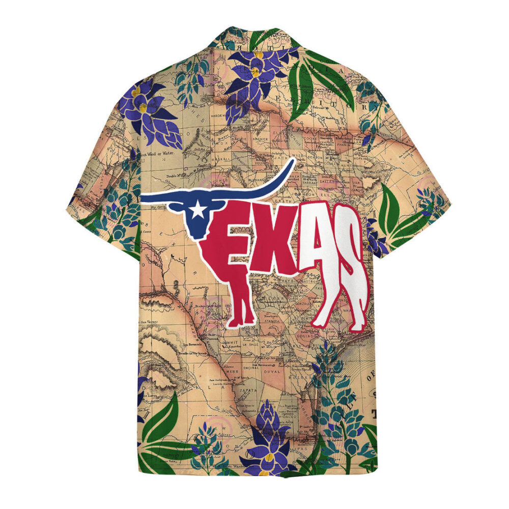 Longhorn Flag Texas Hawaii Shirt