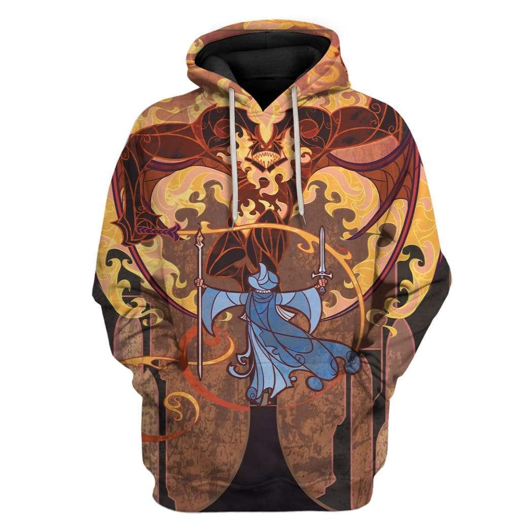 Lord Of The Rings The Hobbit Gandalf And Balrogs Custom Hoodie Apparel