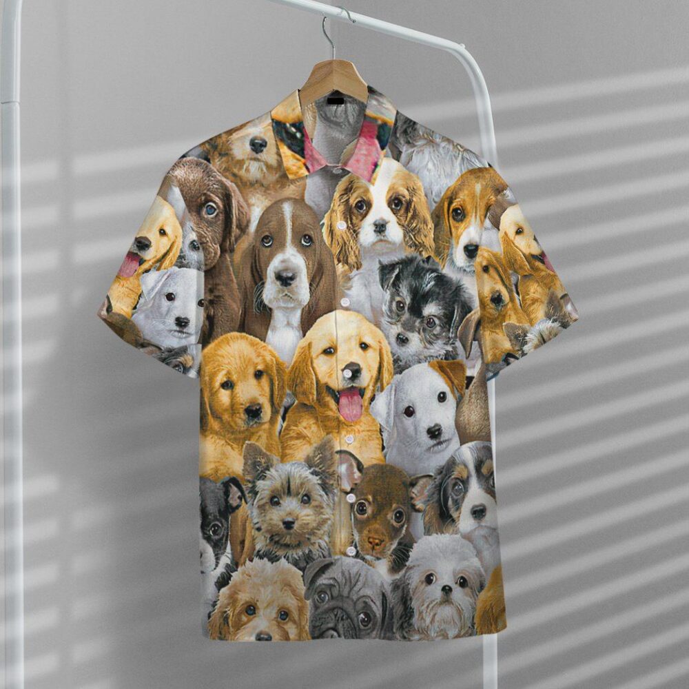 Lots Of Adorable Puppy Custom Short Sleeve Shirt