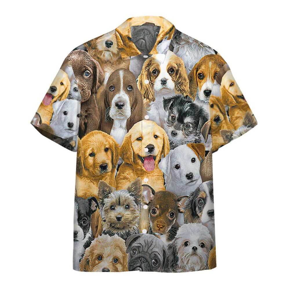 Lots Of Adorable Puppy Custom Short Sleeve Shirt