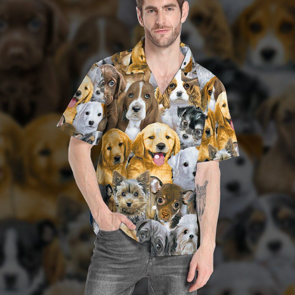 Lots Of Adorable Puppy Custom Short Sleeve Shirt