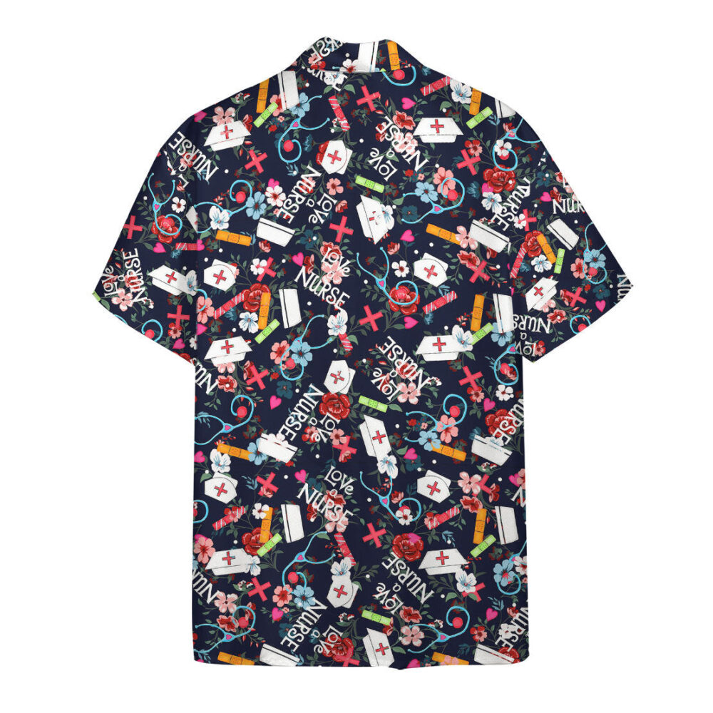 Love Nurse Button Up Hawaiian Shirt