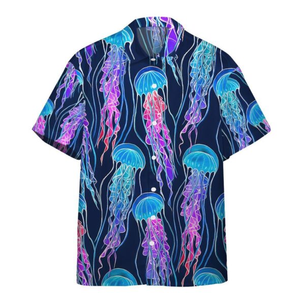 Luminescent Rainbow Jellyfish Gum Custom Hawaii Shirt