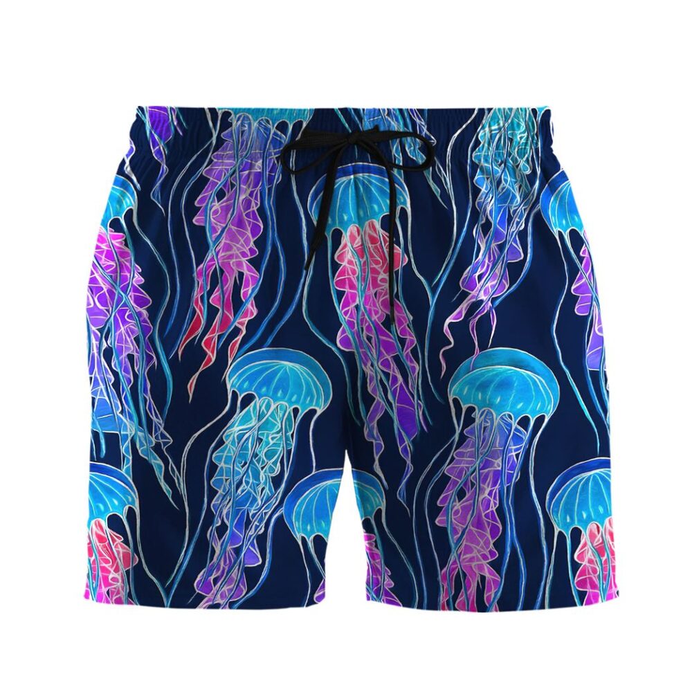 Luminescent Rainbow Jellyfish Gum Custom Hawaii Shirt