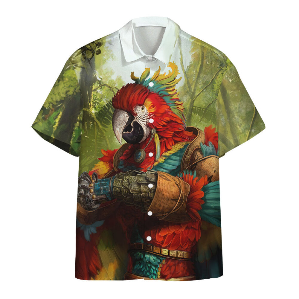 Majestic Parrot Warrior Custom Hawaii Shirt