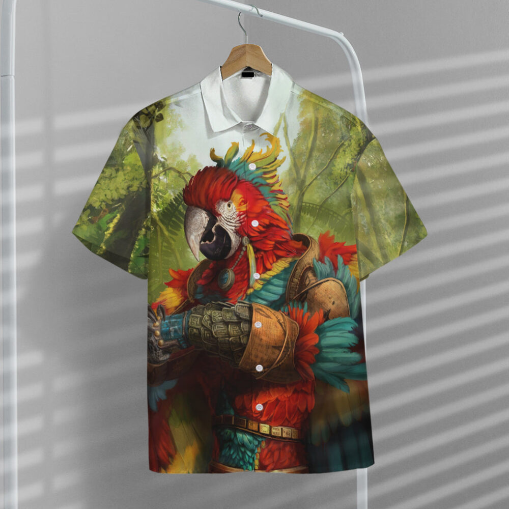 Majestic Parrot Warrior Custom Hawaii Shirt