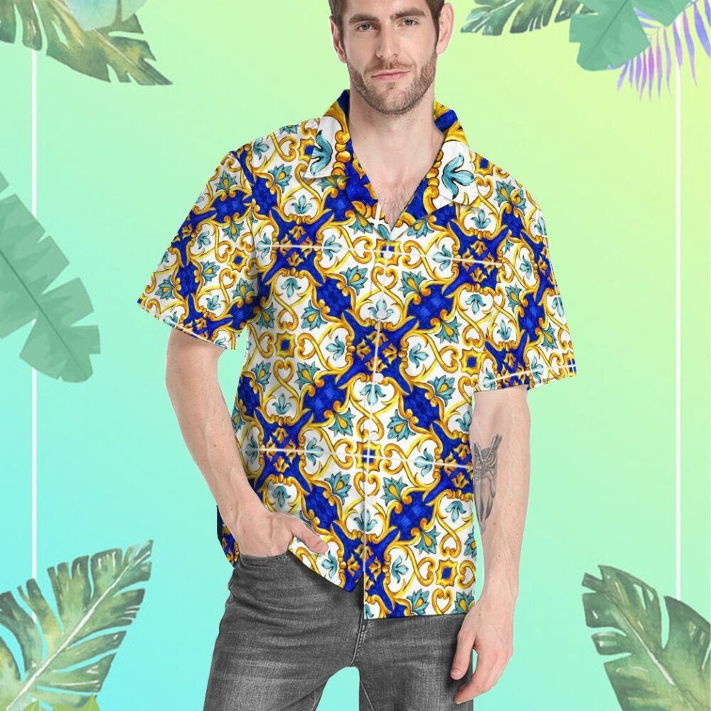 Majolica Buttun Up Hawaii Shirt