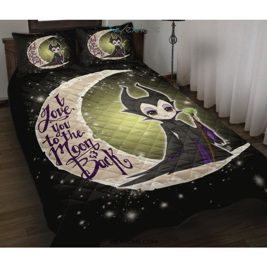 Maleficent To The Moon Quilt Bed Sets – Unique Design Amazing Gift