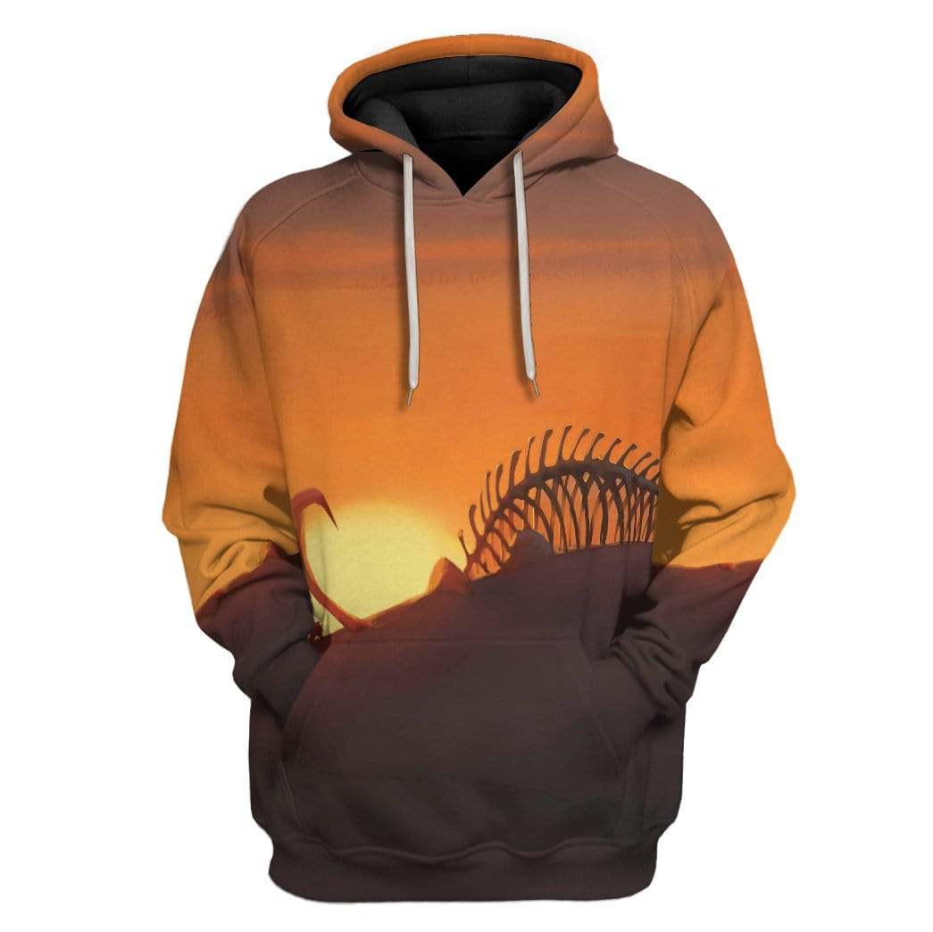 Mammoth Skeleton In Sunset Custom T-Shirts Hoodies Apparel