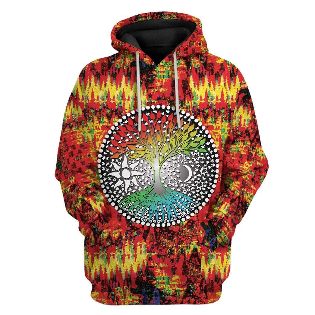 Mandala Hippie Tie Dye Tree Of Life Custom Hoodies Apparel