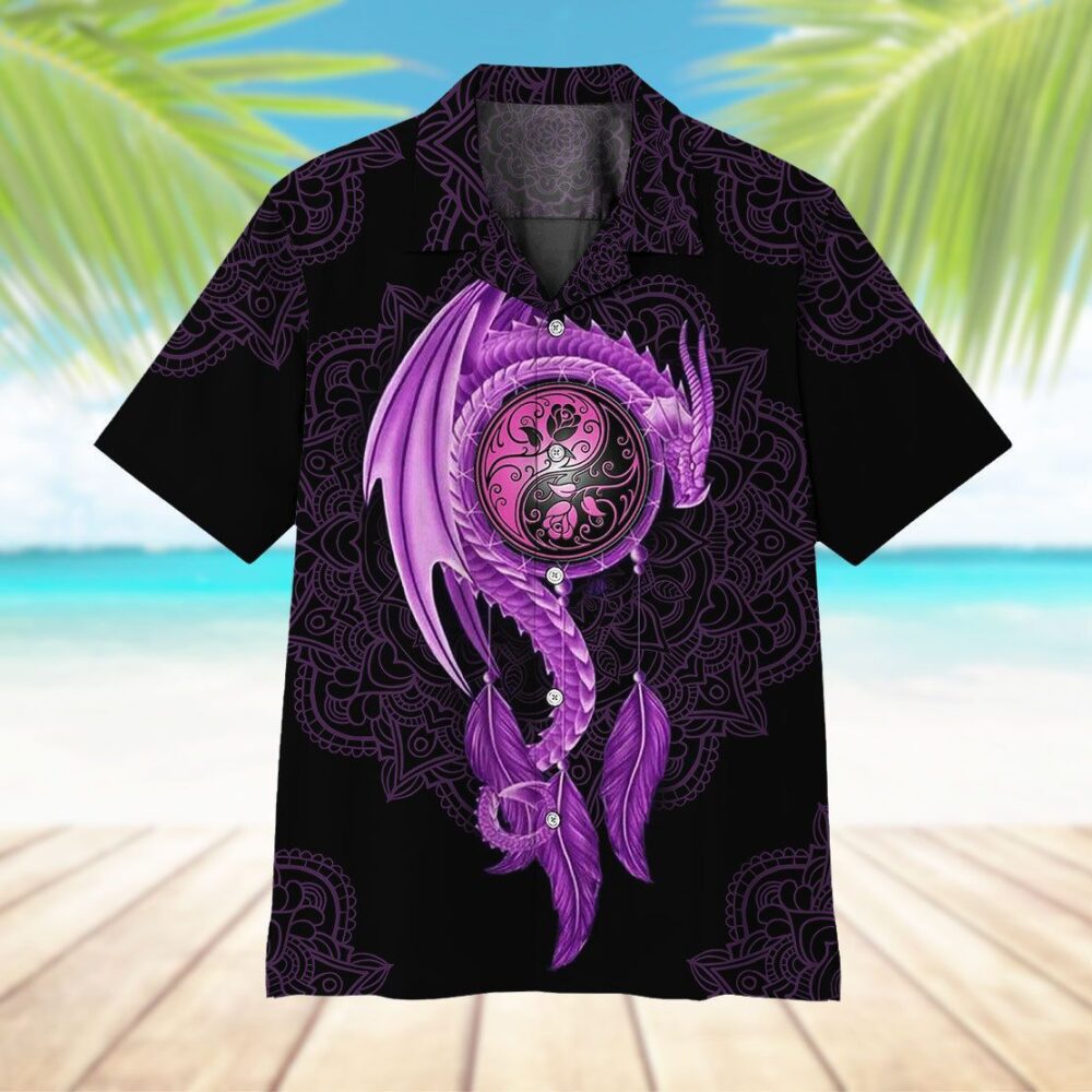 Mandala Purple Dragon Hawaii Shirt