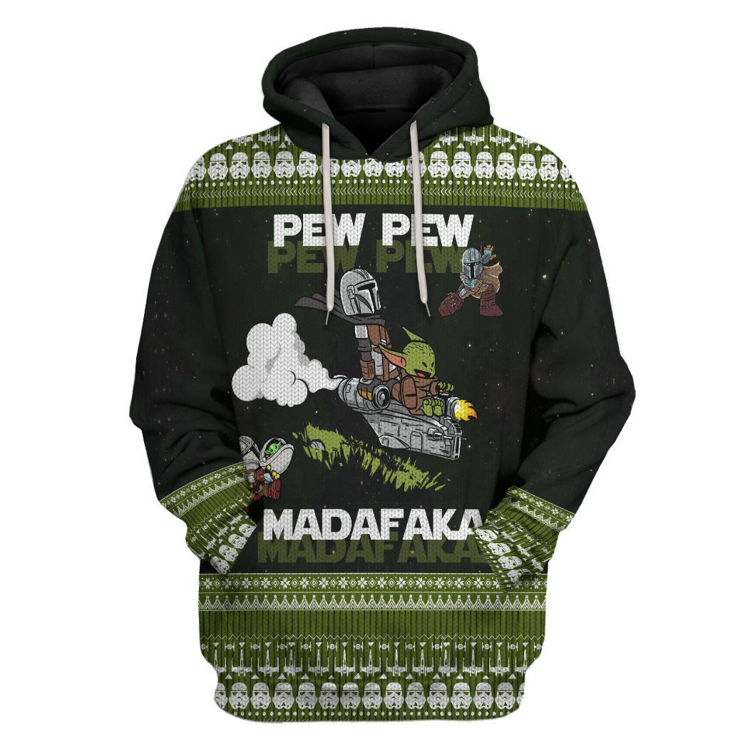 Mando and Baby Star War Ugly Sweater Custom Hoodie Apparel