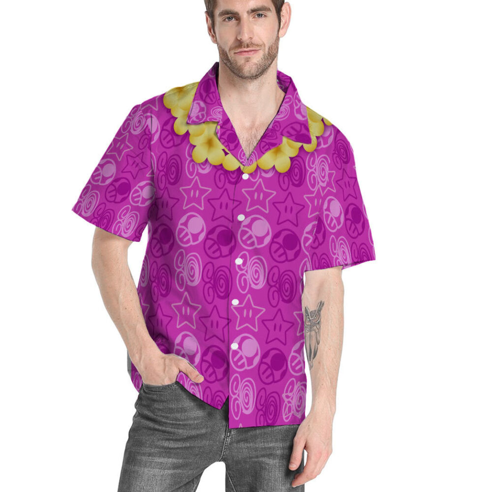 Mario Resort Outfit Purple Custom Short Sleeve Shirt