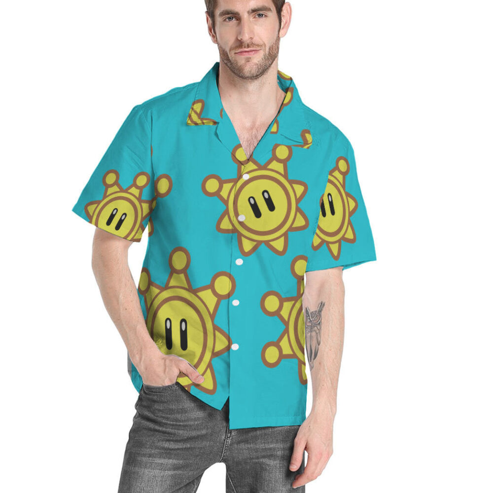 Mario Sunshine Custom Short Sleeve Shirt