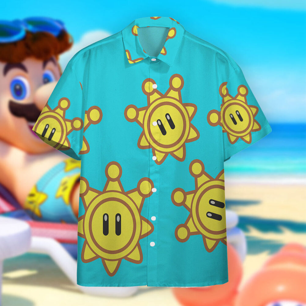 Mario Sunshine Custom Short Sleeve Shirt