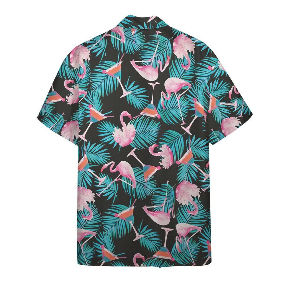 Martini Flamingo Hawaii Shirt