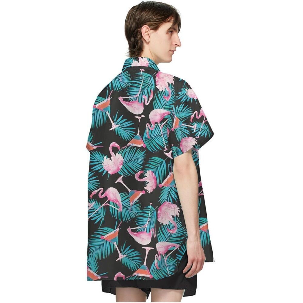 Martini Flamingo Hawaii Shirt