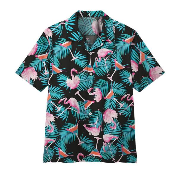 Martini Flamingo Hawaii Shirt