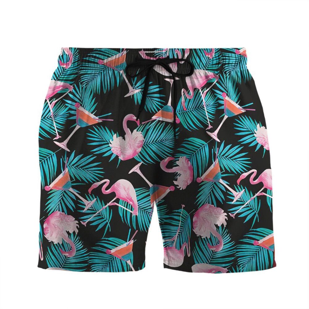 Martini Flamingo Hawaii Shirt