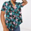 Martini Flamingo Hawaii Shirt Ythym