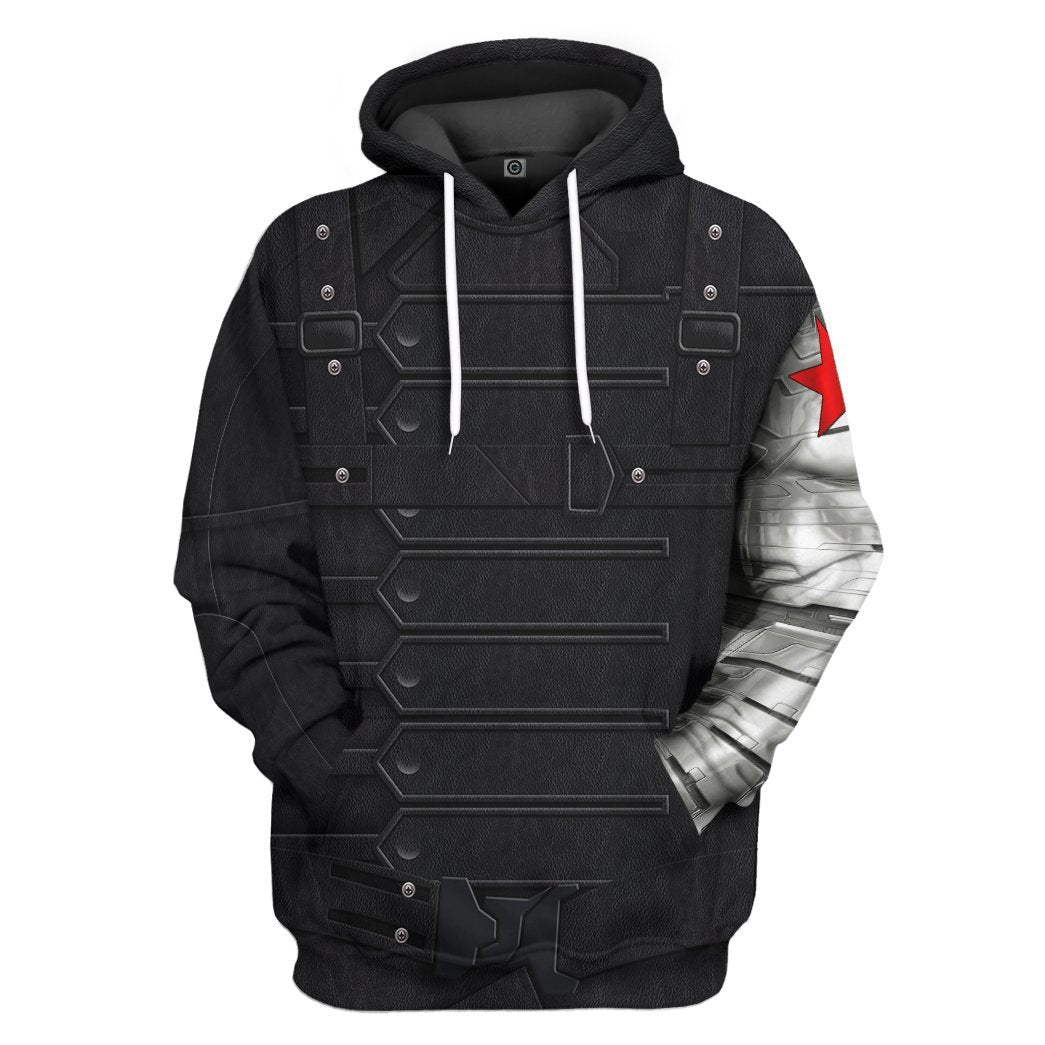 Marvel Bucky Barnes Winter Soldier All Over Print T-Shirt Hoodie Apparel