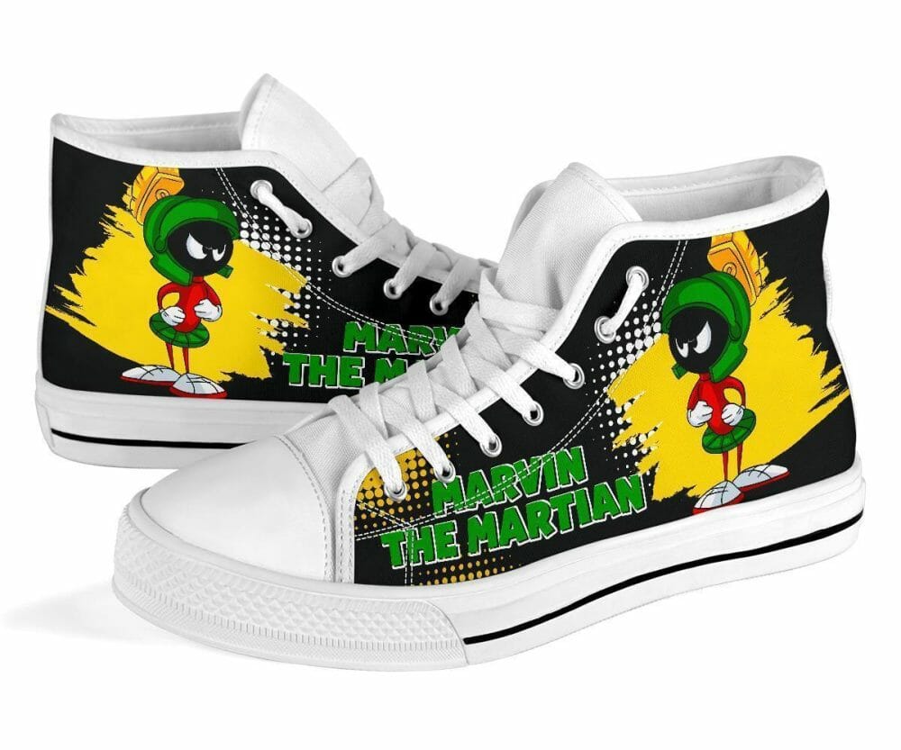 Marvin The Martian Sneakers High Top Shoes Fan