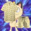 Meowth Gold Coin Pattern Custom Short Sleeve Shirt Bafrf