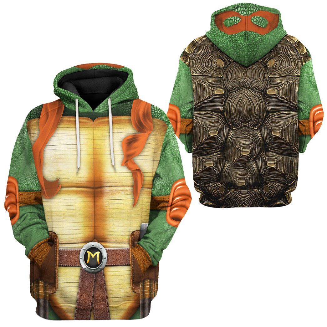 Michelangelo TMNT Mike Mikey Cosplay All Over Print T-Shirt Hoodie Fan Gifts Idea