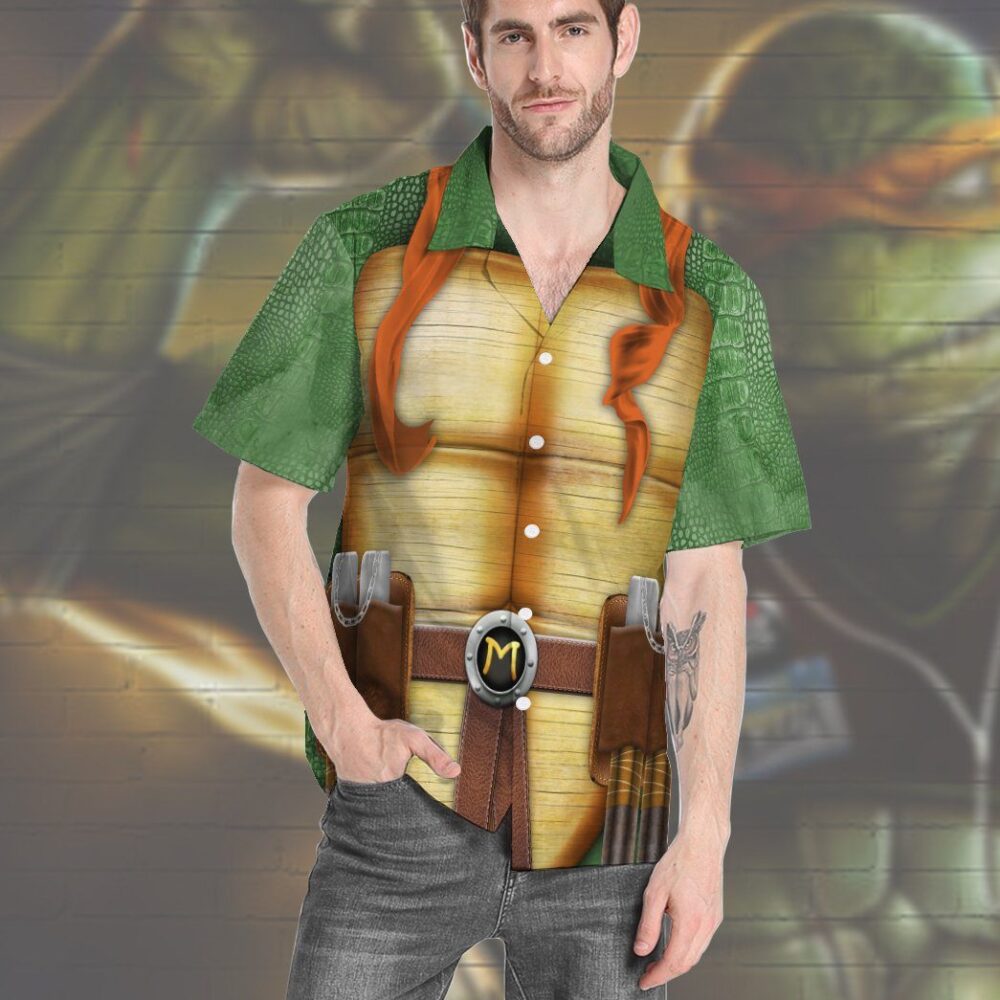 Michelangelo Tmnt Mike Mikey Cosplay Custom Short Sleeve Shirt