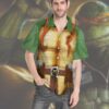 Michelangelo Tmnt Mike Mikey Cosplay Custom Short Sleeve Shirt O268Z