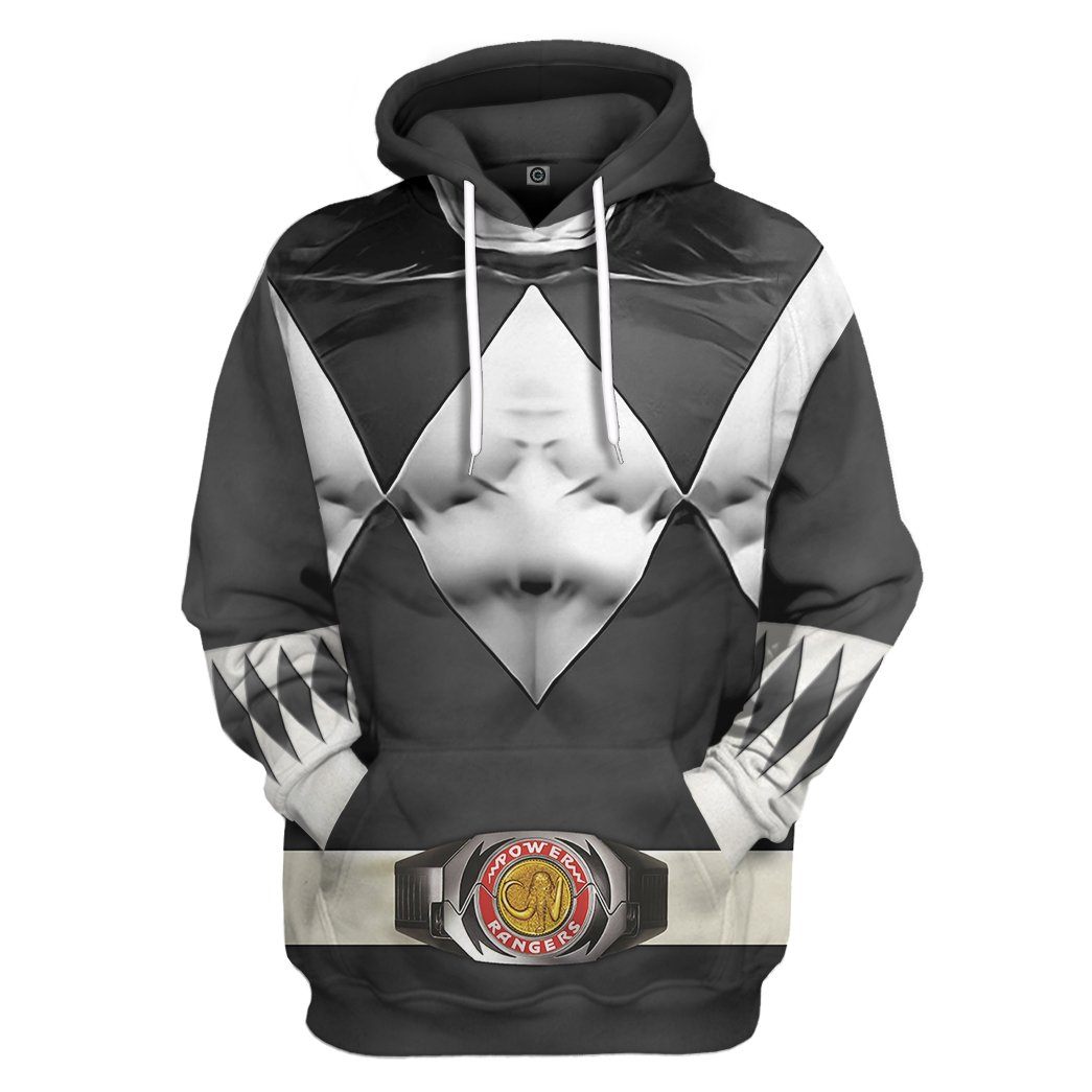 Mighty Morphin Black Power Rangers Custom Hoodie Apparel