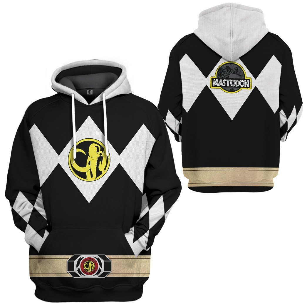 Mighty Morphin Power Ranger Black Tshirt Hoodie Apparel