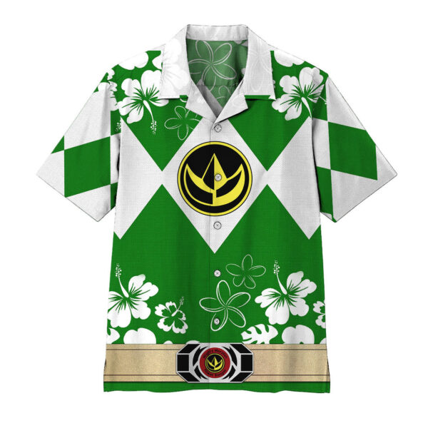 Mighty Morphin Power Ranger Green Hawaii Shirt