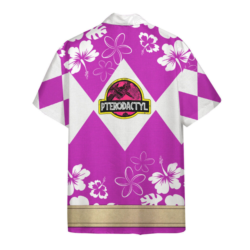 Mighty Morphin Power Ranger Pink Hawaii Shirt