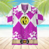 Mighty Morphin Power Ranger Pink Hawaii Shirt Tyjvy