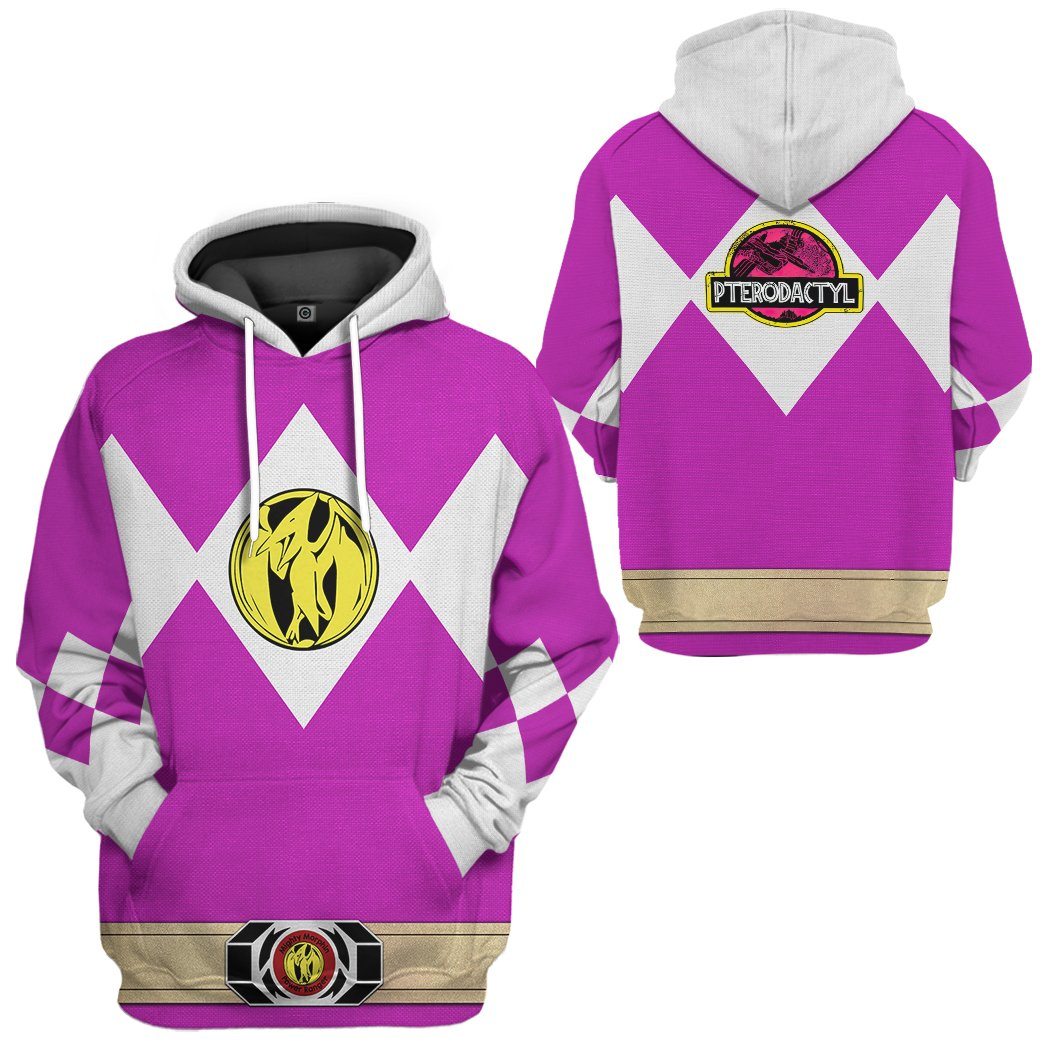 Mighty Morphin Power Ranger Pink Tshirt Hoodie Apparel