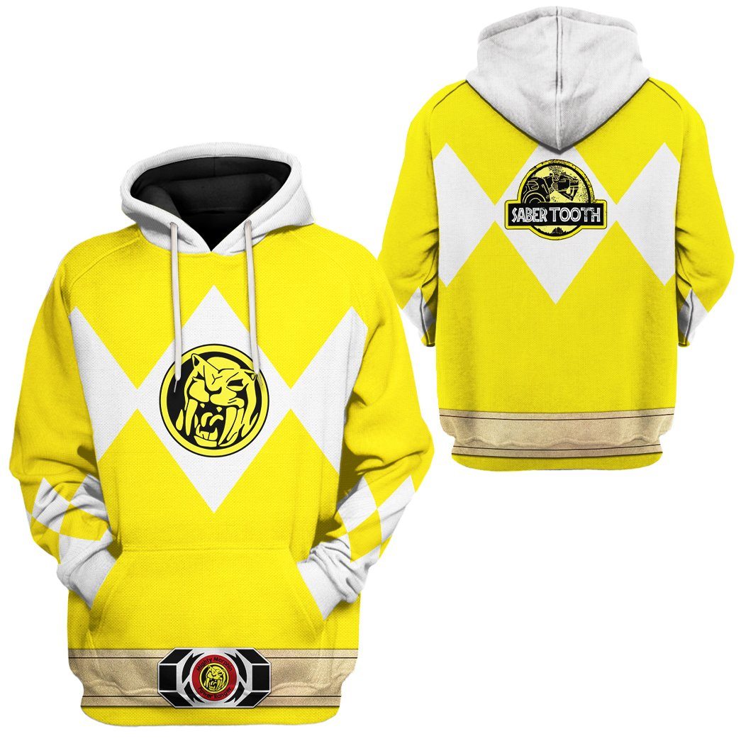 Mighty Morphin Power Ranger Yellow Tshirt Hoodie Apparel