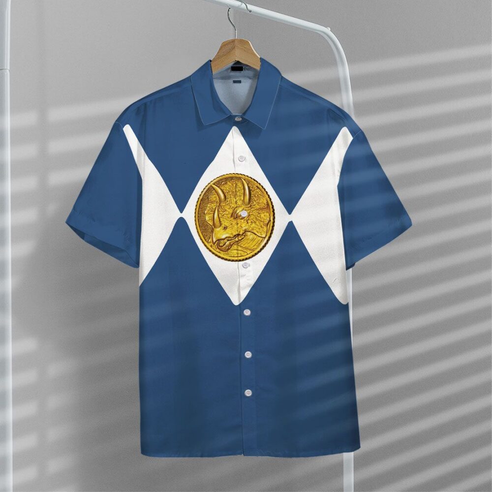 Mighty Morphin Power Rangers Blue Ranger Hawaii Shirt