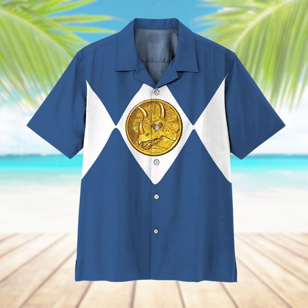 Mighty Morphin Power Rangers Blue Ranger Hawaii Shirt