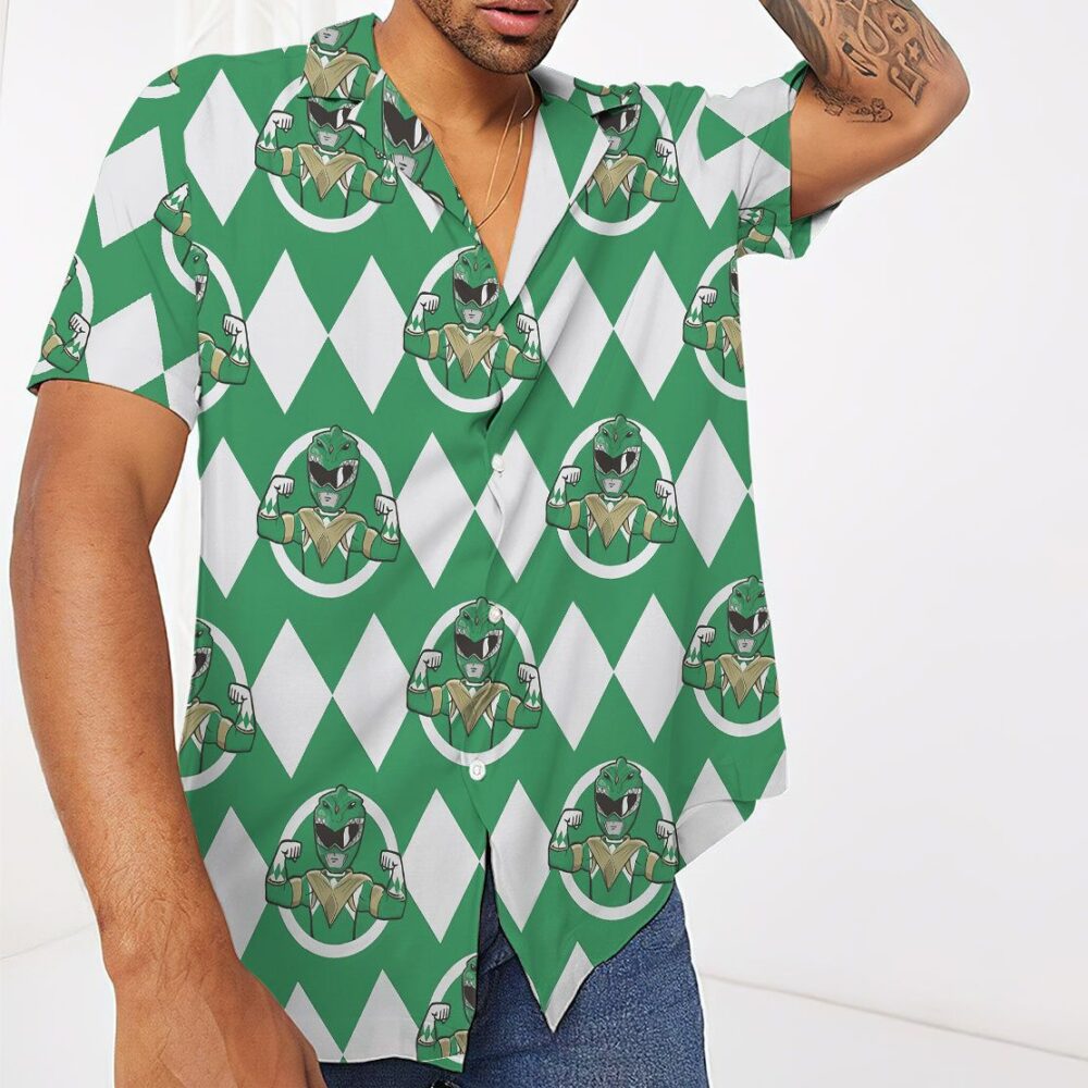 Mighty Morphin Power Rangers Green Ranger Hawaii Shirt