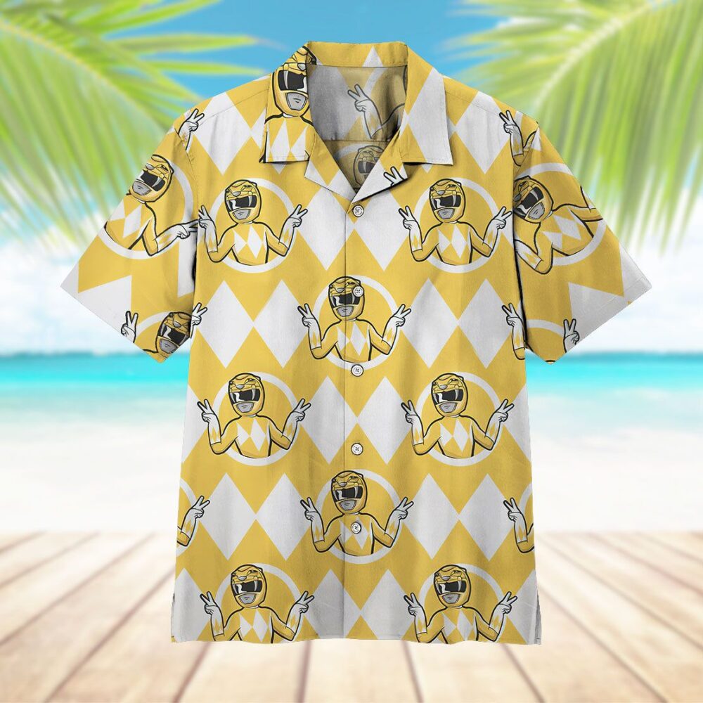 Mighty Morphin Power Rangers Yellow Ranger Hawaii Shirt