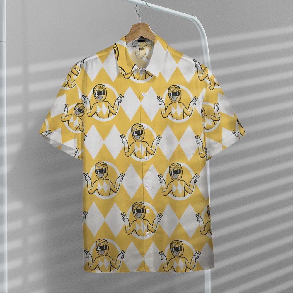 Mighty Morphin Power Rangers Yellow Ranger Hawaii Shirt