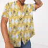 Mighty Morphin Power Rangers Yellow Ranger Hawaii Shirt J0U3V