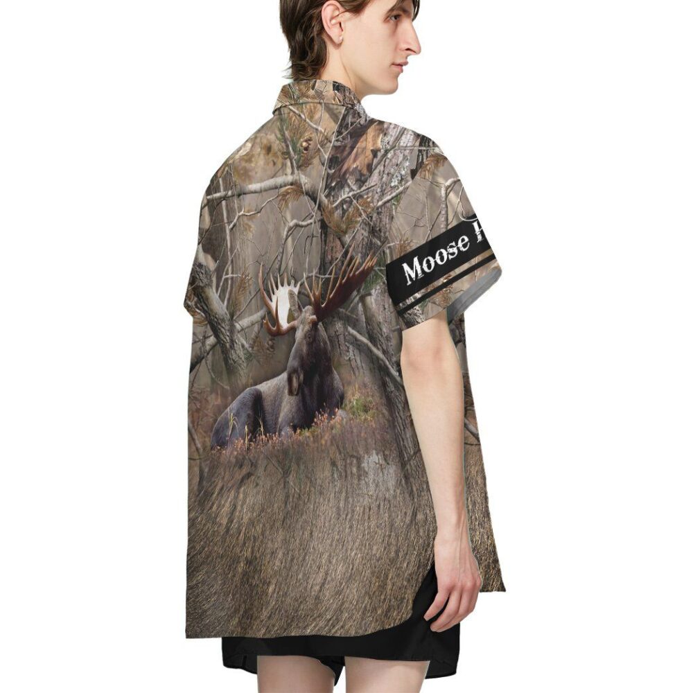 Moose Hunting Hawaii Custom Short Sleeve Shirt