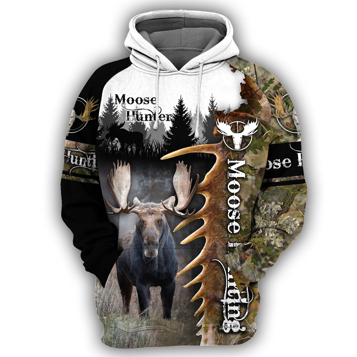 Moose Hunting Unique All Over Print T-Shirt Hoodie Gift Ideas