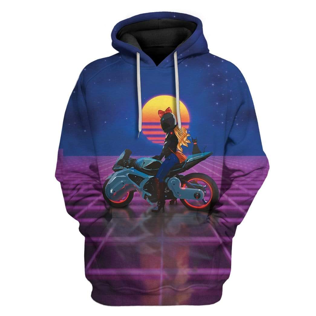 Motor Racing Girl Custom Hoodies Apparel